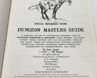 1979 Advanced Dungeons & Dragons Dungeon Masters Guide – 1st Edition