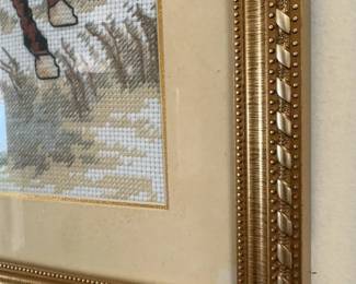 “Eight Horses Galloping” Prosperity & Momentum - Professionally Framed Original Chinese Needlepoint Artwork (29” x 18”)