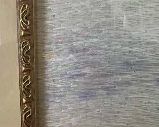 Large Framed Hand-Embroidered Chinese Landscape Textile Art (55” x 31”)