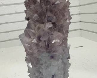 12″ Natural Amethyst Crystal Cluster with Removable Display Stand