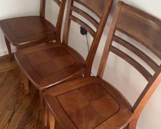 Chinese Solid Elm Wood Matching Dining Room Table Chairs – Sold Individually