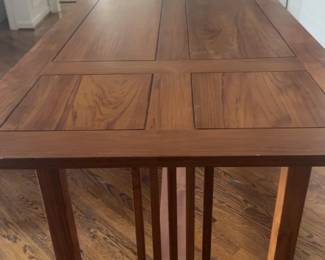 (Solid Teak) Custom One-of-a-kind Dining Table from Côte d'Ivoire SODEFOR Plantation – Seats 8 (86” x 39” x 30”), Mid-Late 20th Century