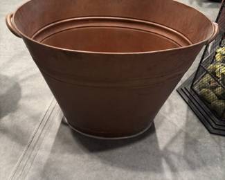 Large copper two handle pot