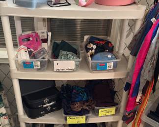 Handbags, nylons, scarves, shoe bags