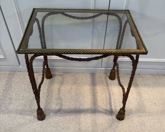 Italian guilt ropeglass table