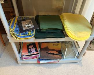 Tons of placemats for your new dining room table and 10 chairs