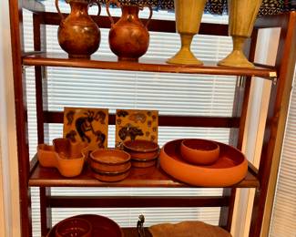 terracotta , Metal vase