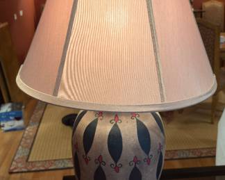 Mexican pottery lamp