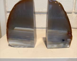 Polished stone Book ends