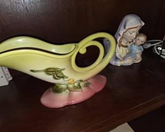 Vintage Hull Art Pottery Cornucopia Vase