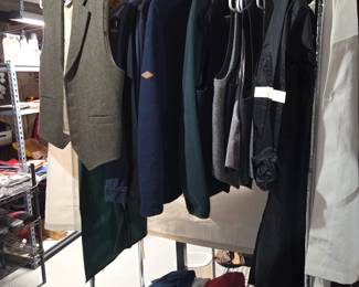 Men’s Orvis vests & lots of other clothing items