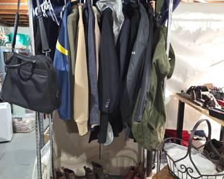 Lots of Men’s Clothing, ORVIS, LL Bean, Columbia, North Face etc.