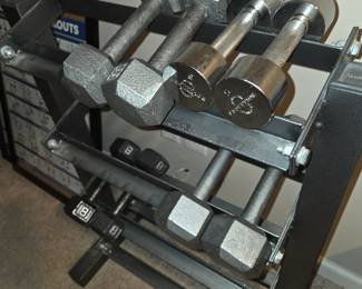 Exercise Equipment Dumbells  and stand