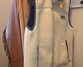 LL Bean Sherpa Vest & other jackets