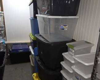 Tons of storage bins