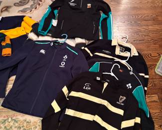Lots of Rugby shirts & gear from Ireland 