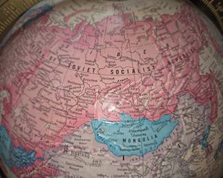 Vintage globe on stand