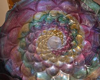 Antique Carnival glass bowl