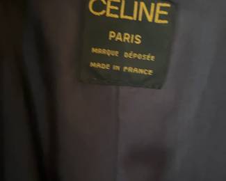 Celine Paris Vintage Navy Blue Trench Coat