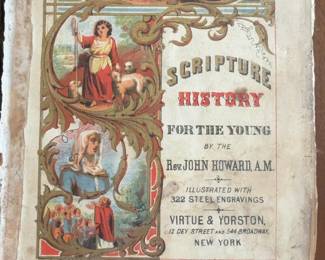 Scripture History For The Young by Rev. John Howard, A.M. - Illustrated Antique Book