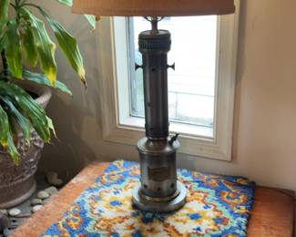 Vintage Early 20th Century Brass and Steel Carburetor Lamp