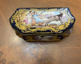 Antique 18th C. French Sevres Porcelain Plate Artist Signed