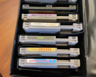 Vintage NES Nintendo Game Lot in Black Carrying Case - 8 Games Included