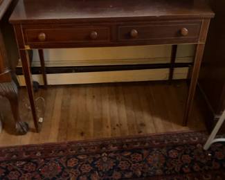 Vintage Mahogany Style Sideboard Desk with Inlay Detail