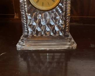 Waterford Crystal Mantel Clock with Roman Numerals