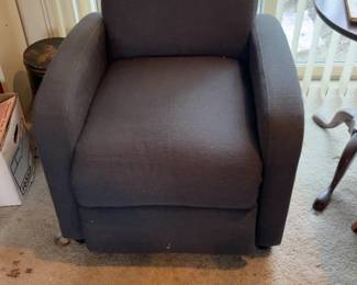 Modern Dark Fabric Recliner Armchair
