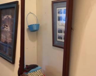 Vintage Style Wooden Chippendale Wall Mirror