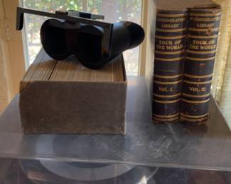 Vintage Keystone View Co. Stereographic Library Tour of the World Set with Viewer