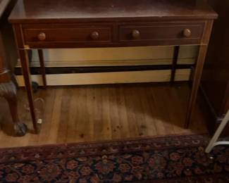 Vintage Mahogany Style Sideboard Desk with Inlay Detail