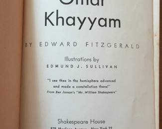 Rubaiyat of Omar Khayyam by Edward Fitzgerald, Illustrated by Edmund J. Sullivan