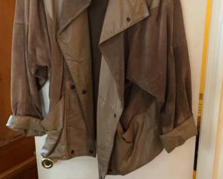Vintage Comint Mixed Media Leather & Suede Patchwork Jacket