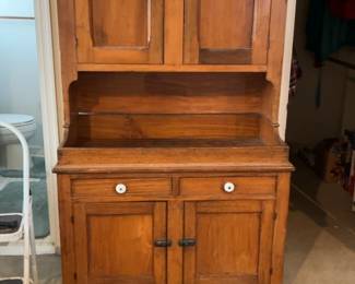 Rustic Solid Wood Farmhouse Hutch Cabinet 44 x 78 x 21