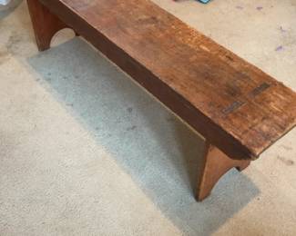 Rustic Primitive Style Wooden Plank Bench 60 x 12 x 18