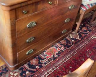 Antique Empire Style Mahogany Chest of Drawers 47 x 20  x 35