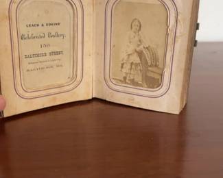 Antique CDV Civil War Era Photograph Book