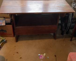  Antique Early American Country Primitive Pine Tilt Top Table 48 x 29 x 29