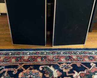 Pair of Vintage Panasonic Wood Grain Bookshelf Speakers with Black Grills