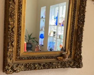 Large Ornate Gold Framed Wall Mirror - Baroque Style