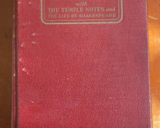 The Complete Shakespeare with The Temple Notes and The Life of Shakespeare - Red Hardcover