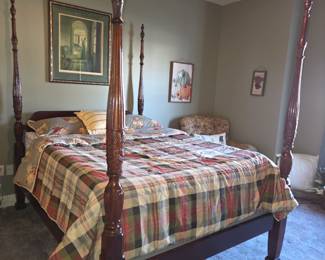 Queen 4 post bed, Sleep Number mattress