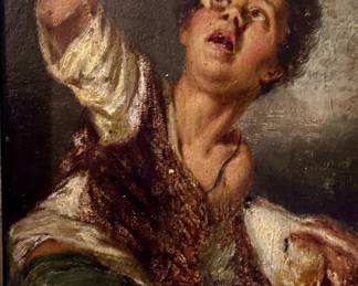 Rare oil on board circa 1820