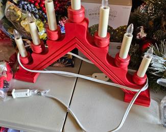 electric Christmas candelabra