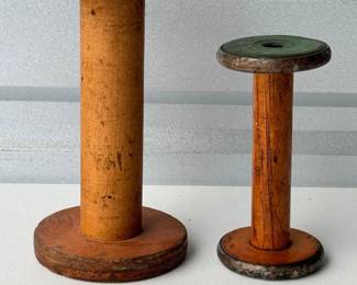 181 VintageIndustrialTextileWoodSpools