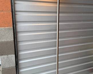 56 MetalFloorLampwGlassShade