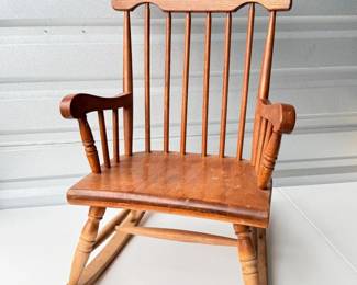79 FrenchWindsorBeechwoodRockingChair