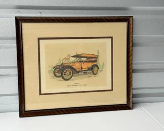 97 VintageFramedPrintof1911IsottaFraschiniAutomobile
